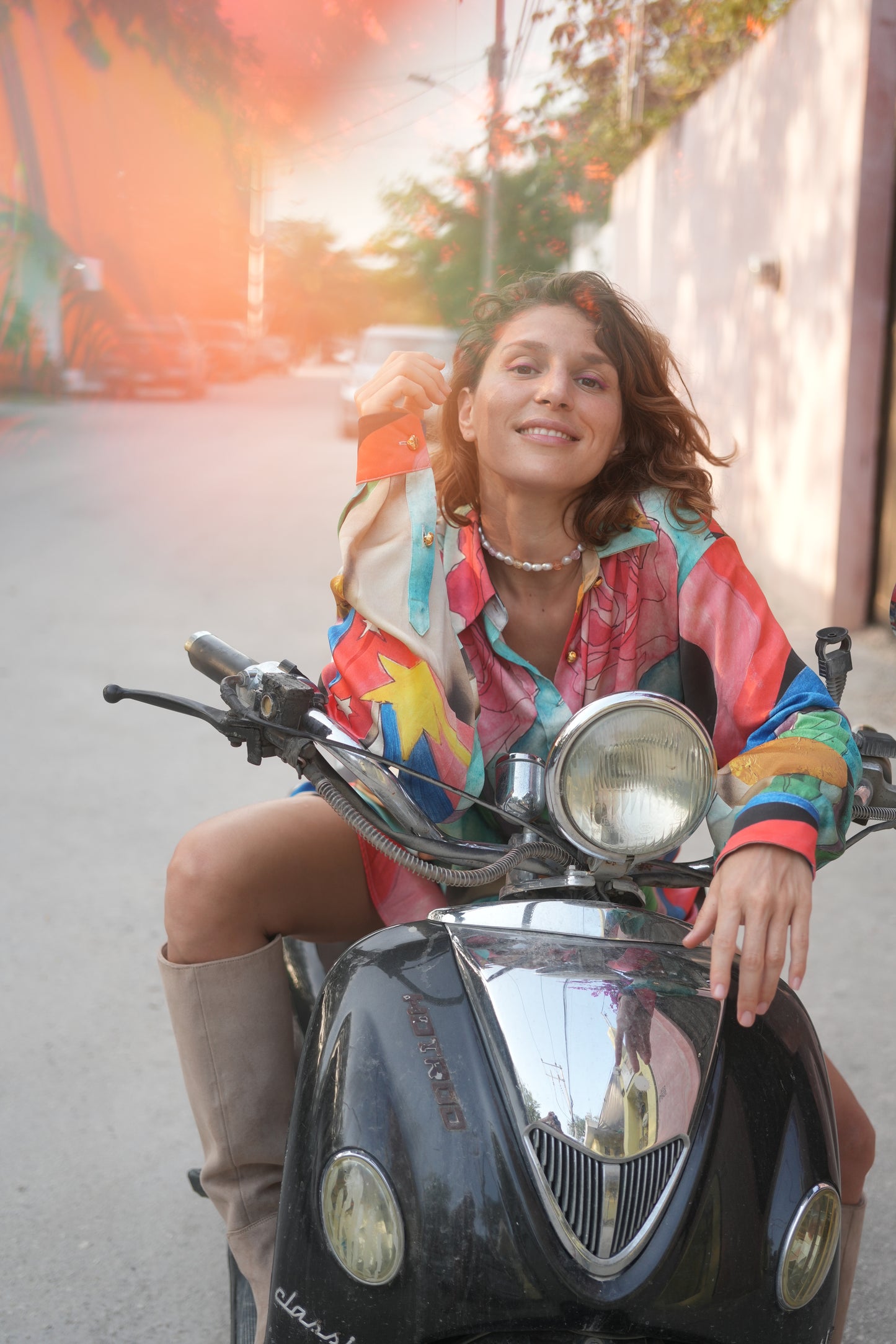 SACRED ROSE SILK SHIRT