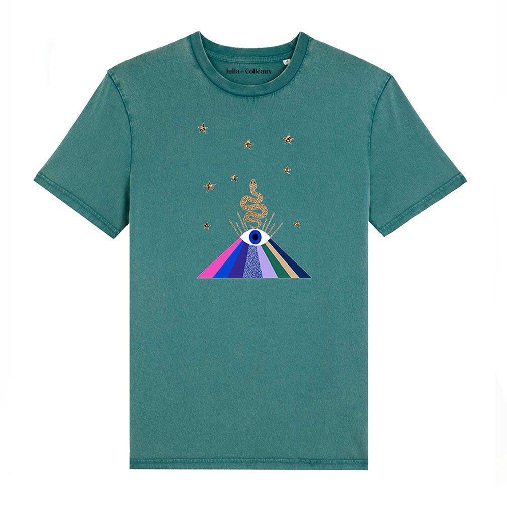 TEE SHIRT KUNDALINI VINTAGE GREEEN