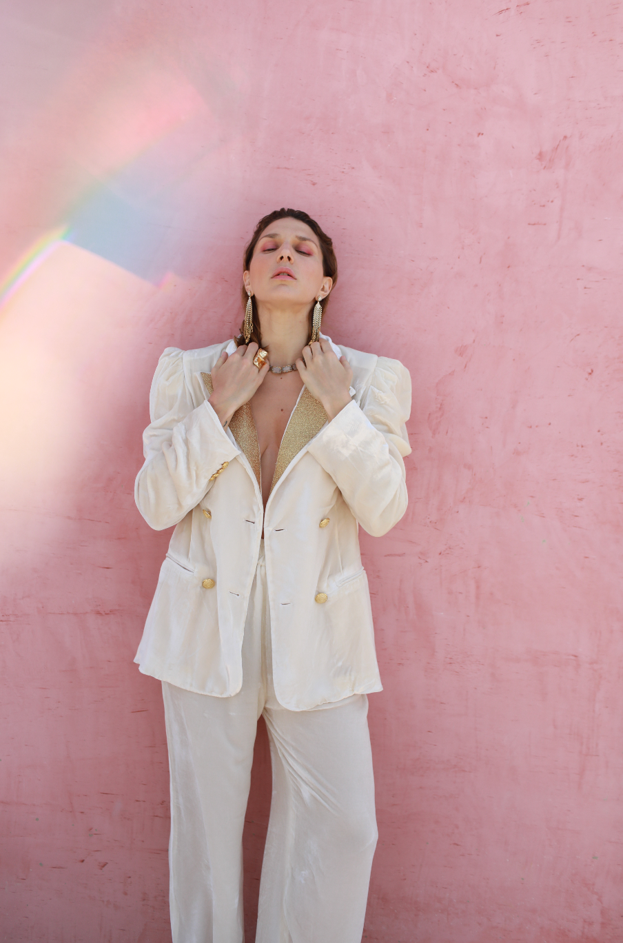 BETH JACKET CREAM VELVET