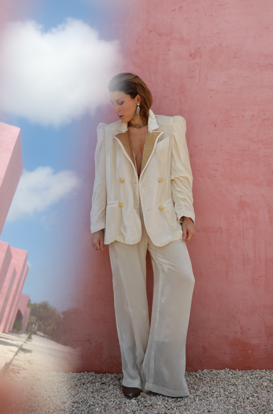 BETH JACKET CREAM VELVET