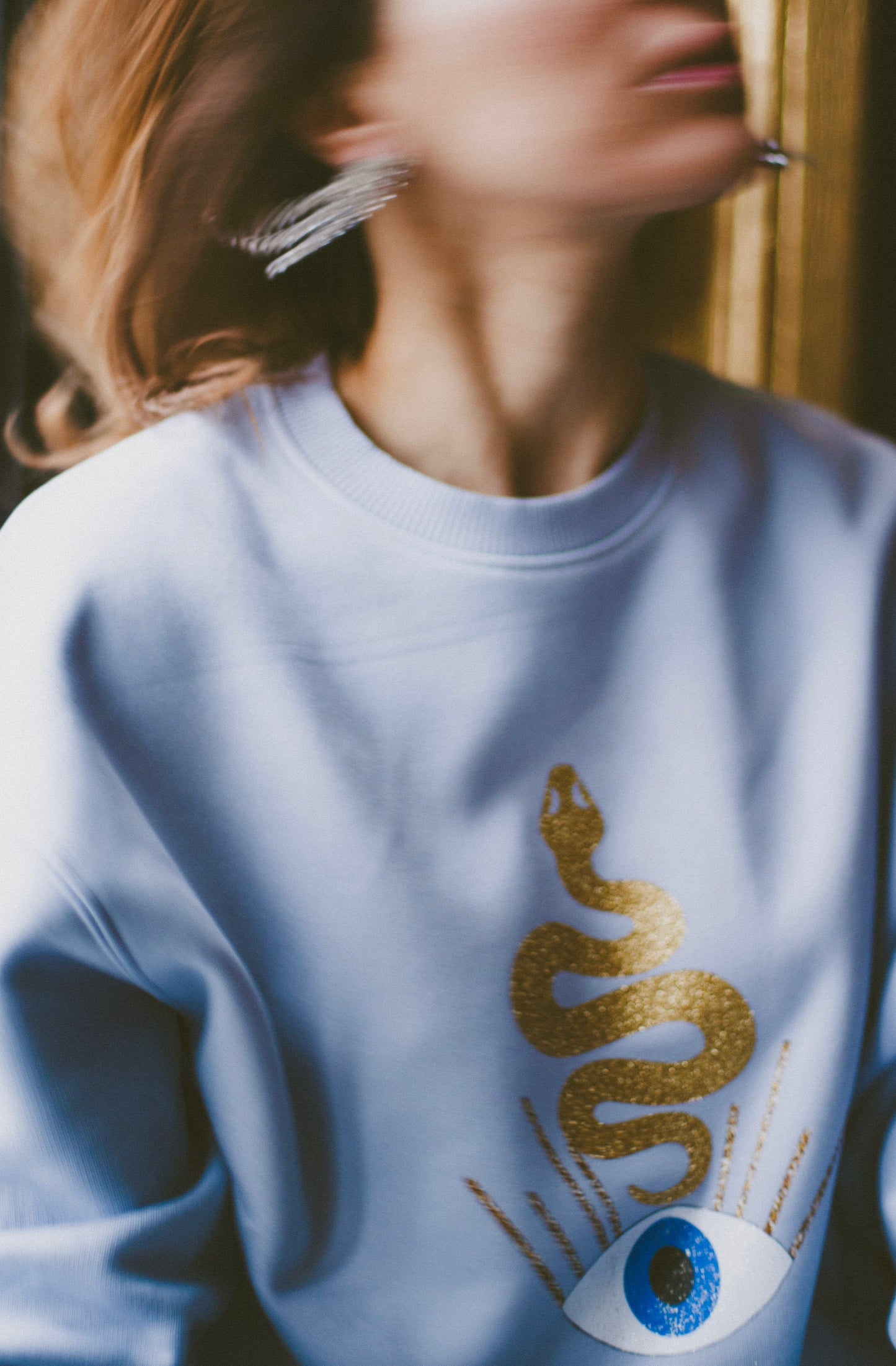 SWEATER MANTRA BLUE PRESS