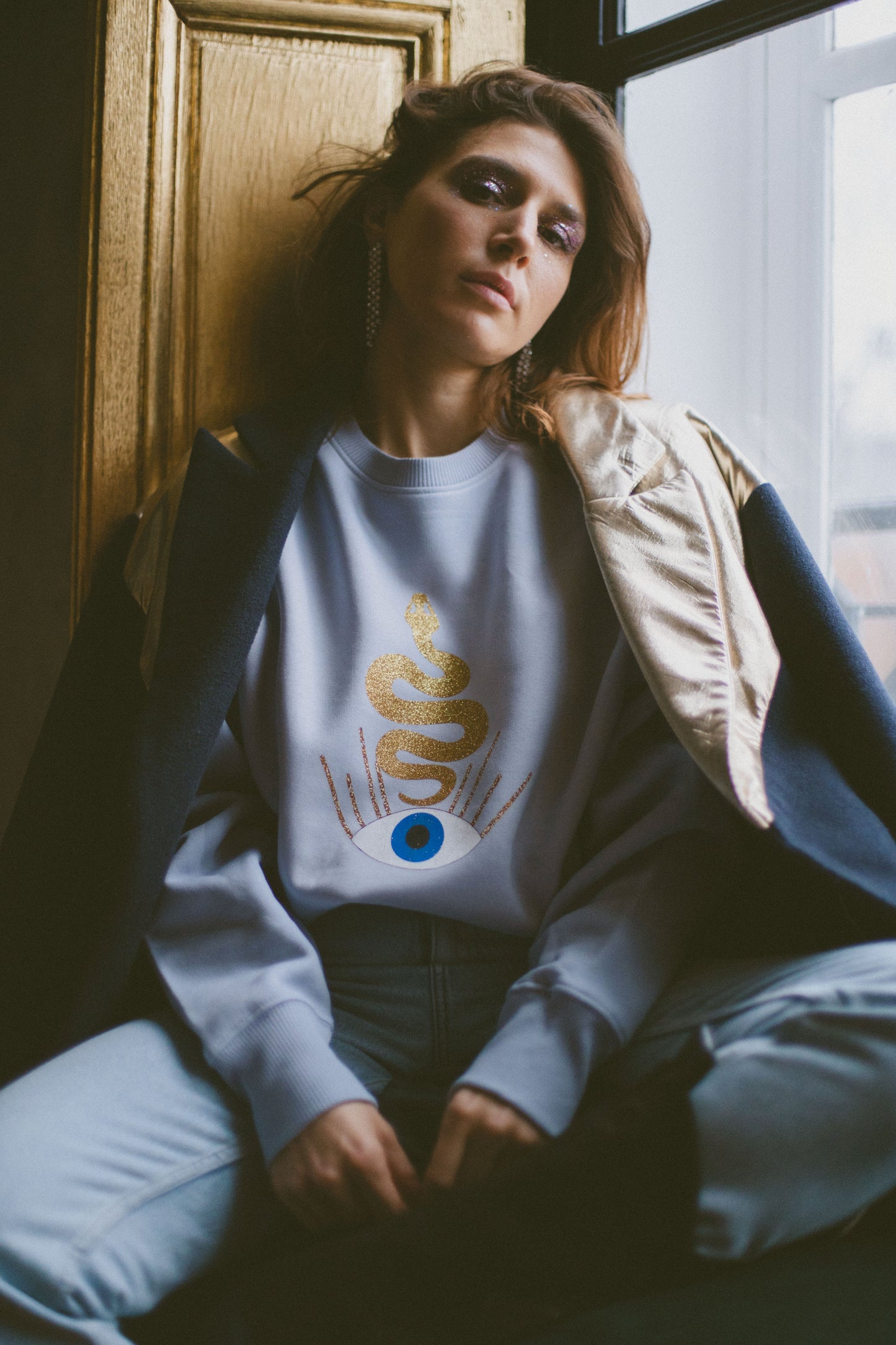 SWEATER MANTRA BLUE PRESS