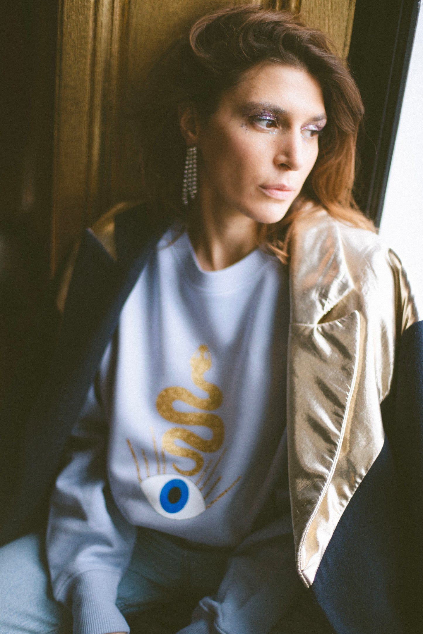 SWEATER MANTRA BLUE PRESS