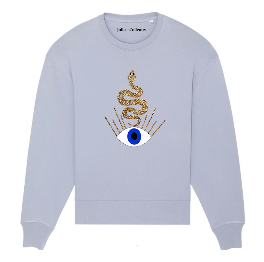 SWEATER MANTRA BLUE PRESS