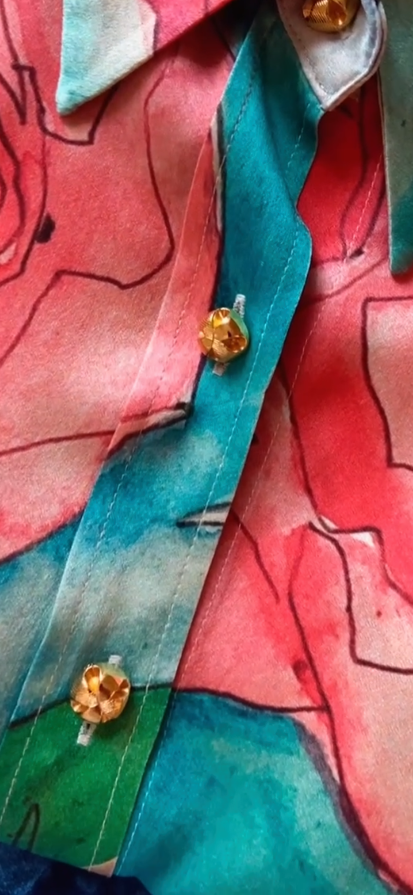 SACRED ROSE SILK SHIRT