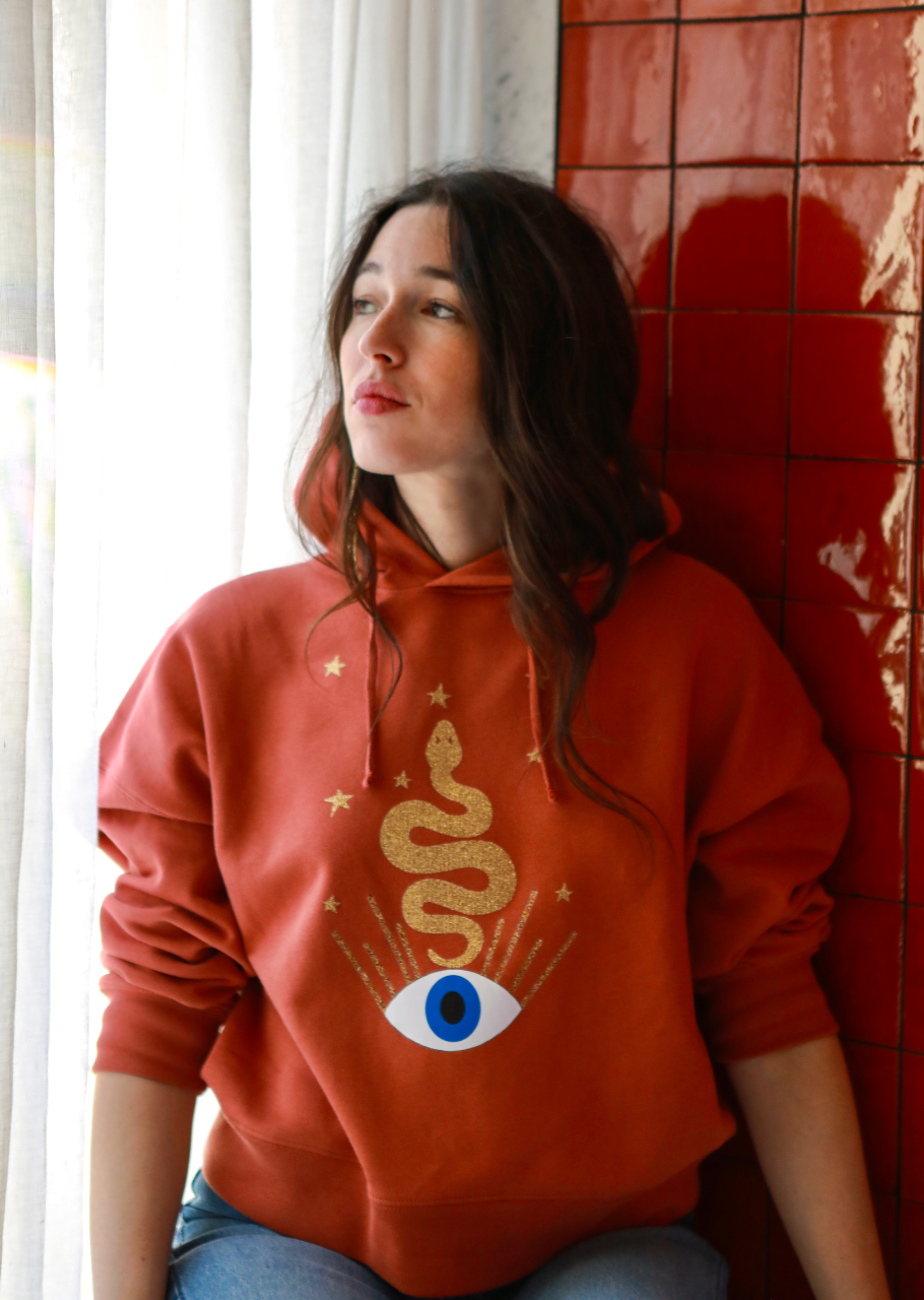 HOODIE MANTRA TERRACOTA