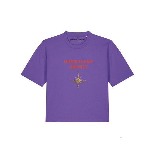 TEE SHIRTS EMBRACE MY DIVINITY PURPLE