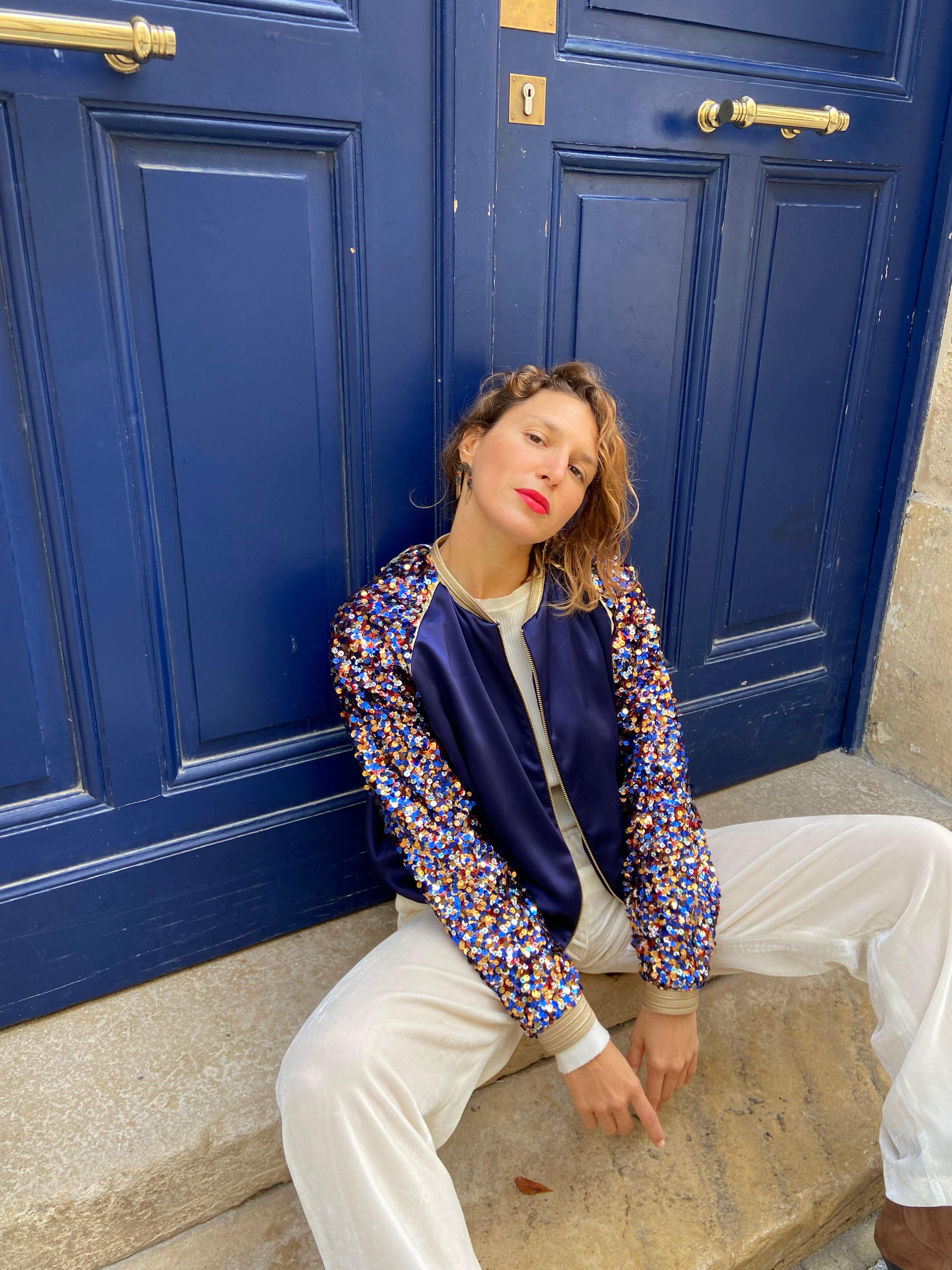 yuuuki！AMERI GLITTER JACQUARD JACKET undefined