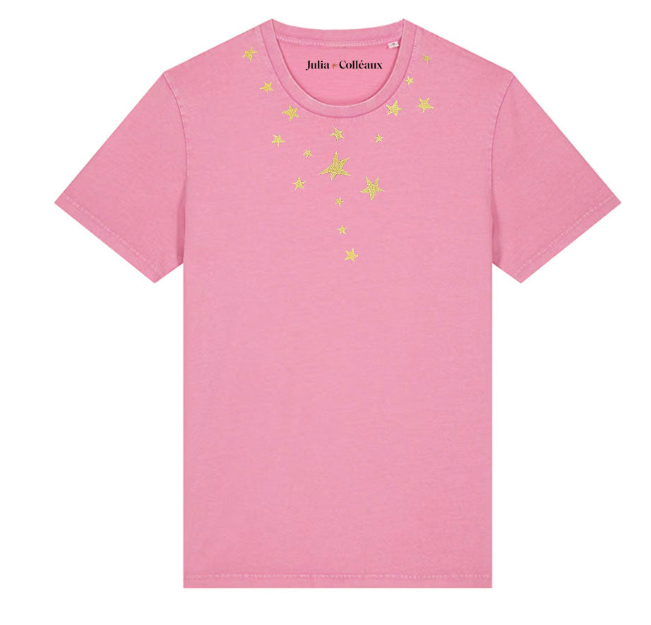 TEE SHIRT STELLAR NECKLACE PINK